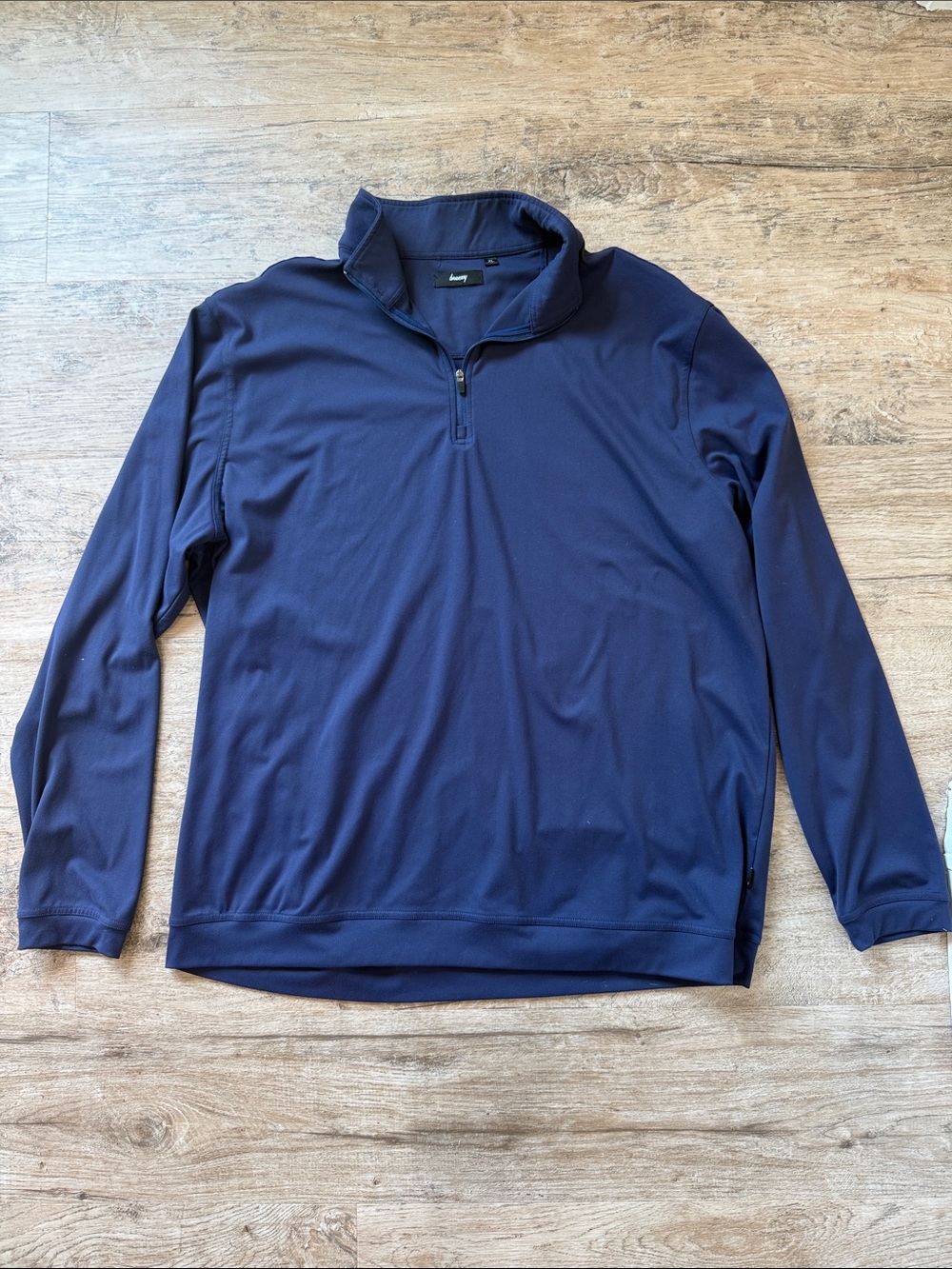 Breezy Men's Navy Quarter-Zip Performance Pullover